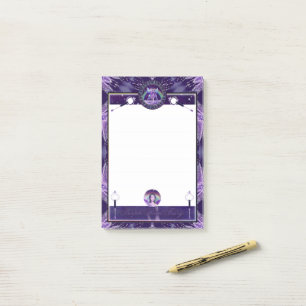 Notas Post-it® Faro morado de lluvia