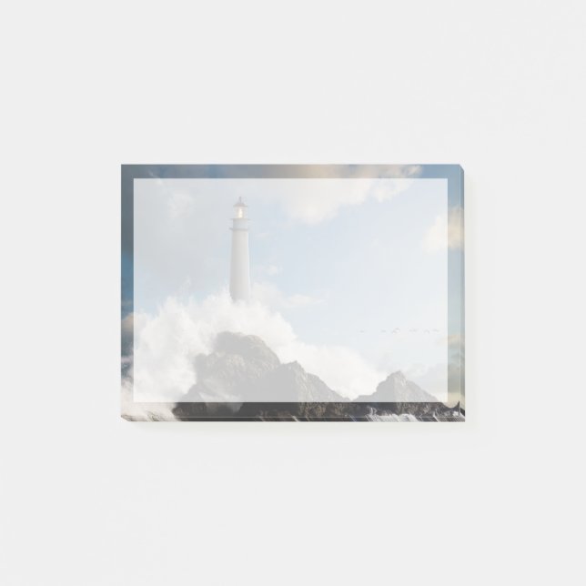 Notas Post-it® Faros | Faro Con Ondas Caídas (Anverso)