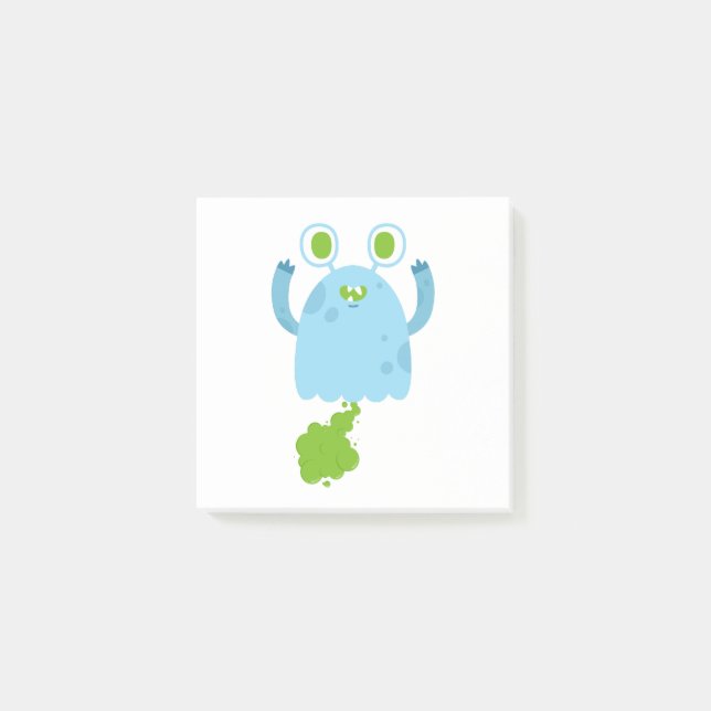 Notas Post-it® Farting Monster (Anverso)