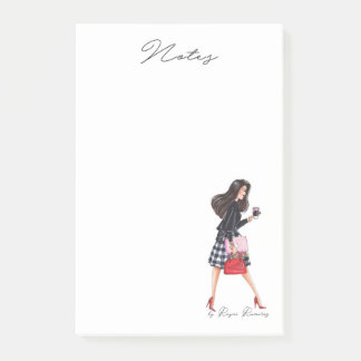 Notas Post-it® Fashion notepad girl boss- Fashion illustration