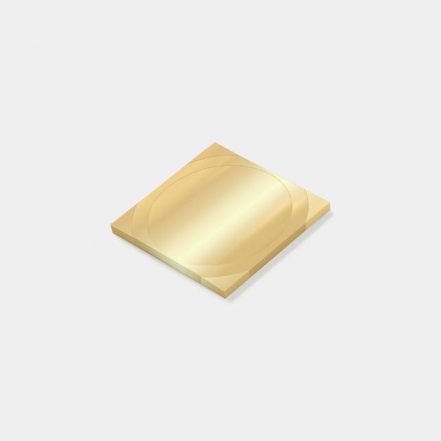 Notas Post-it® Faux Gold Blank Template Professional Trendy (En perspectiva)