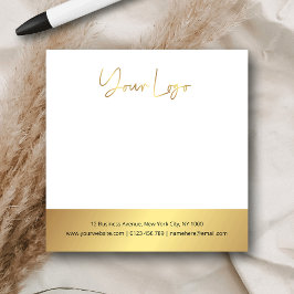 Notas Post-it® Faux Gold Logo Modern Company Branded