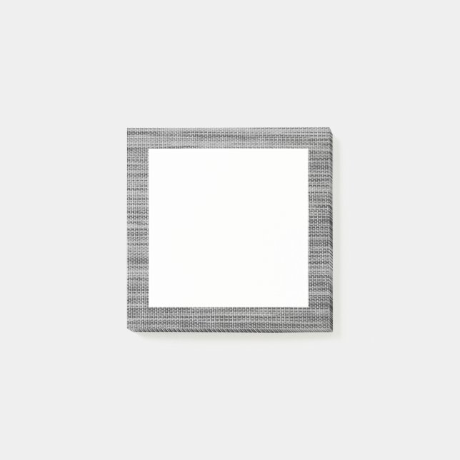Notas Post-it® Faux Gray Fabric Framed Post-it® Notes (Anverso)