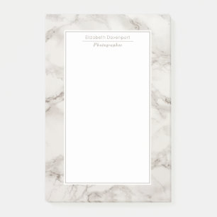 Notas Post-it® Faux Marble Alabaster Taupe Tan Modern