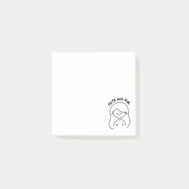 Notas Post-it® Fe sobre Miedo - Recordatorio Positivo (Anverso)