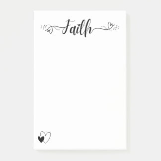 Notas Post-it® Fe y corazones