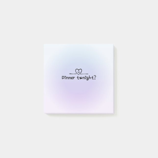 Notas Post-it® Fecha de la cena (Anverso)