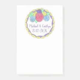 Notas Post-it® Fecha personalizada Boda Cake Favor Publicar su