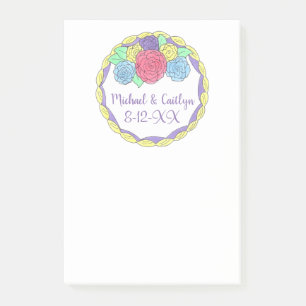 Notas Post-it® Fecha personalizada Boda Cake Favor Publicar su