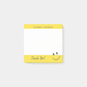 Notas Post-it® Felices Caras Sonrientes Gracias Personalizar