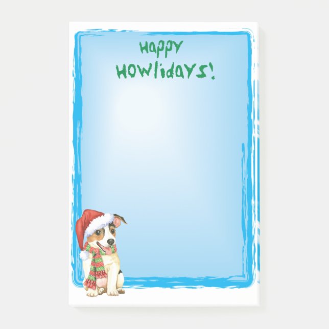 Notas Post-it® Felices Howlidays Jack Russell Terrier Post-it Not (Anverso)