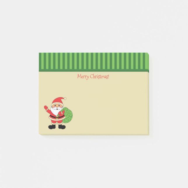 Notas Post-it® Felices Navidad de Papá Noel (Anverso)