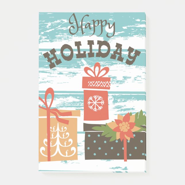 Notas Post-it® Felices vacaciones de Navidades de vacaciones (Anverso)