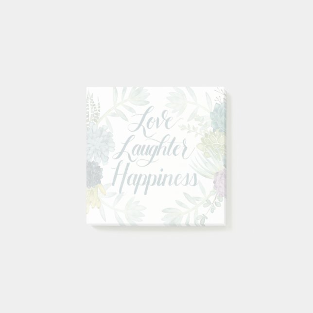 Notas Post-it® Felicidad en las plantas | Amar la risas La felici (Anverso)