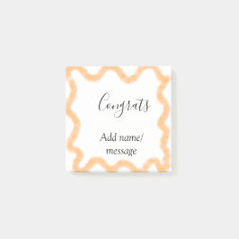 Notas Post-it® Felicidades espiral naranja frontera español boho 