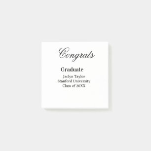 Notas Post-it® Felicidades graduación nombre universidad nombre p