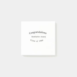 Notas Post-it® Felicidades graduado nombre promoción de 20XX tipo