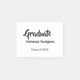 Notas Post-it® Felicitaciones graduado nombre fecha año clase uni