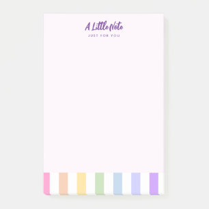 Notas Post-it® Feliz 18 cumpleaños en franjas arcoiris