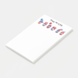 Notas Post-it® Feliz 4 de julio a Gnomes