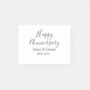 Notas Post-it® Feliz aniversario boda fecha año simple mi