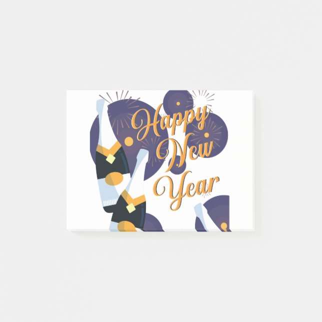 Notas Post-it® Feliz Año Nuevo (Anverso)
