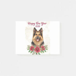 Notas Post-it® Feliz Año Nuevo 2026 Póster de Perro para Niños