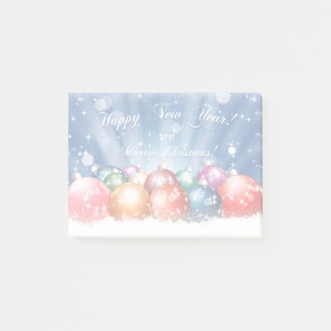 Notas Post-it® Feliz Año Nuevo y Feliz Navidad (Anverso)