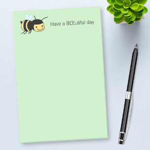 Notas Post-it® Feliz Bee BEEutiful Day Green