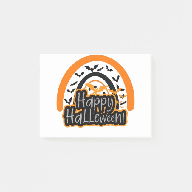 Notas Post-it® Feliz Boo Fantasma Feliz Halloween (Anverso)