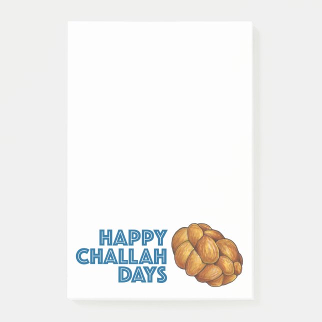 Notas Post-it® Feliz día de desafío Hanukkah Chanukah Pan Loaf (Anverso)