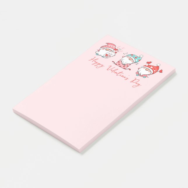 Notas Post-it® Feliz Día de San Valentín Gnomes (En perspectiva)