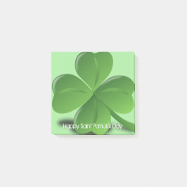 Notas Post-it® Feliz Día del Santo Patrón Verde Shamrock