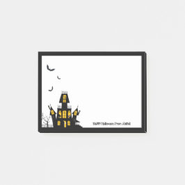 Notas Post-it® Feliz Halloween, casa embrujada personalizada