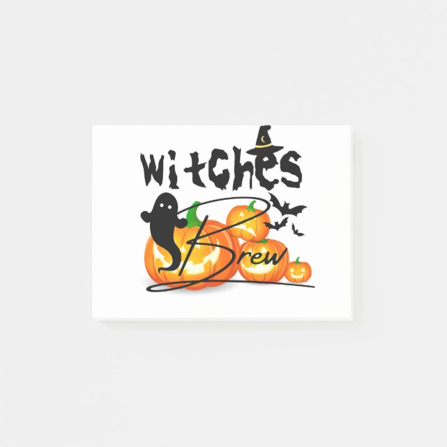 Notas Post-it® Feliz Halloween Cute Ghost Funny (Anverso)