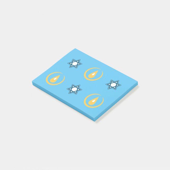 Notas Post-it® Feliz Hanukkah (En perspectiva)