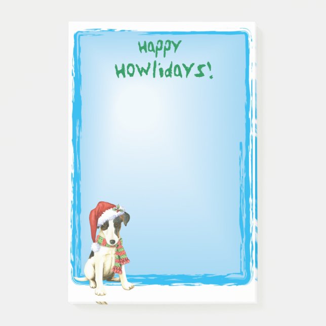 Notas Post-it® Feliz Howlidays Smooth Fox Terrier (Anverso)