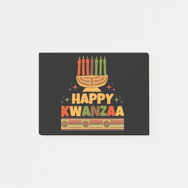 Notas Post-it® Feliz Kwanzaa (Anverso)