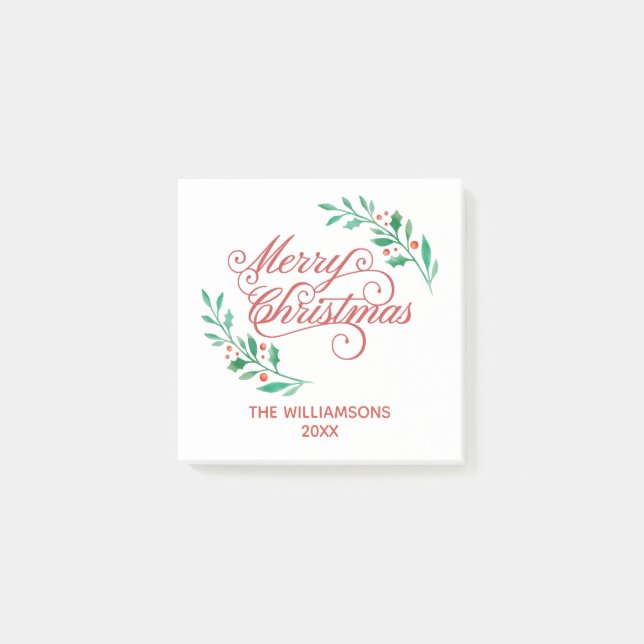 Notas Post-it® Feliz Navidad  (Anverso)