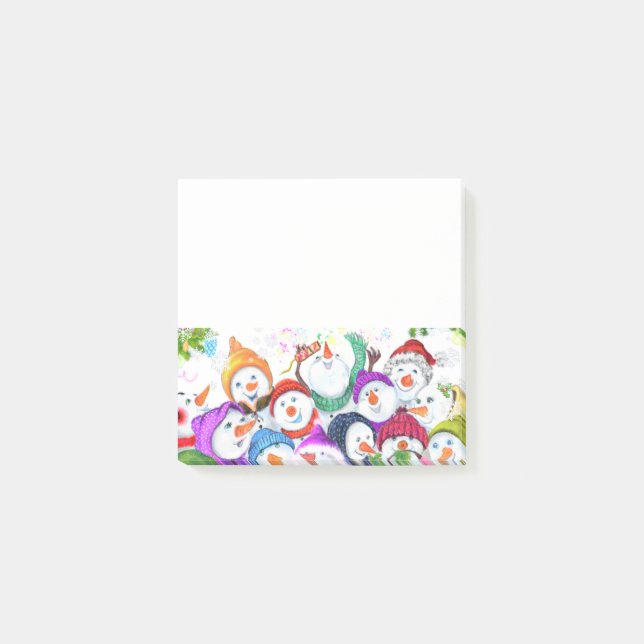 Notas Post-it® Feliz Navidad a los Snowmans (Anverso)