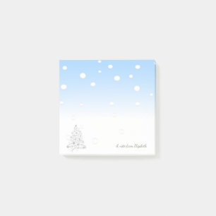 Notas Post-it® Feliz Navidad, Árbol de Navidad - Personalizado