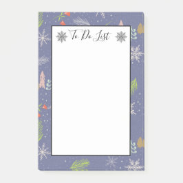 Notas Post-it® Feliz Navidad Árboles dibujados a mano Nieve para 