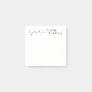Notas Post-it® Feliz Navidad con luces