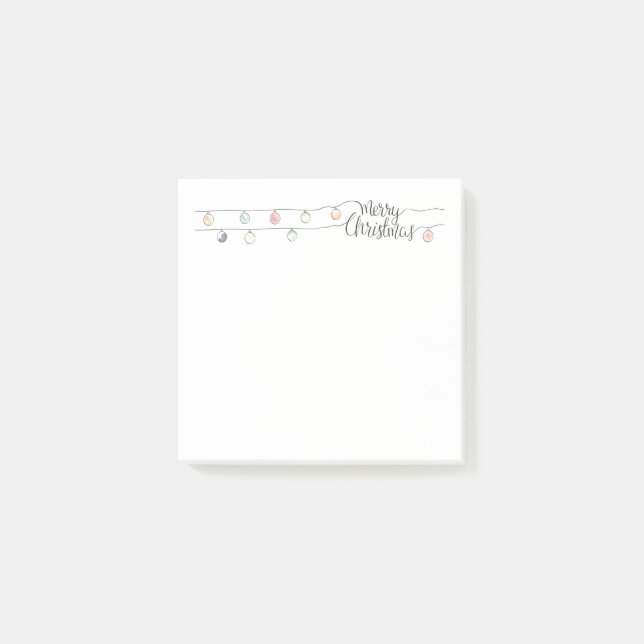 Notas Post-it® Feliz Navidad con luces (Anverso)