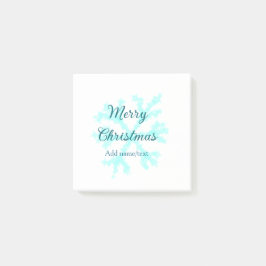 Notas Post-it® Feliz Navidad copos de nieve azules brillo destell