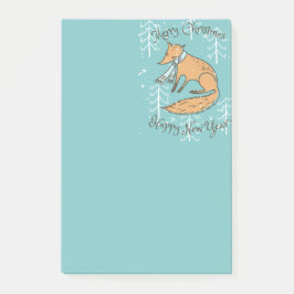 Notas Post-it® Feliz Navidad Fox Cozy