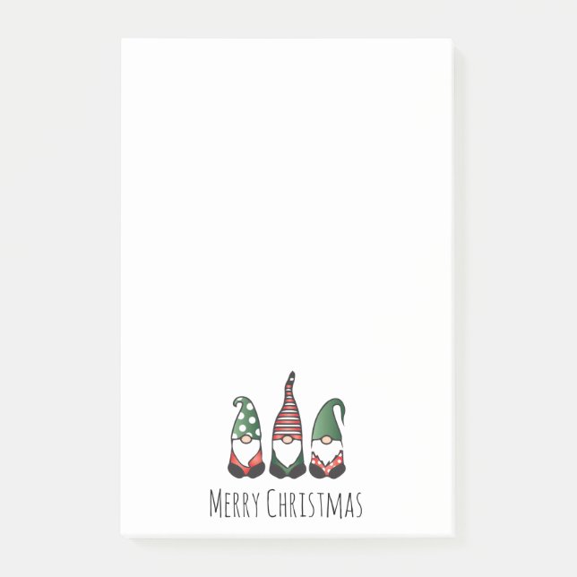 Notas Post-it® Feliz Navidad Gnomes (Anverso)