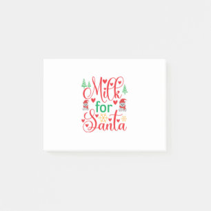 Notas Post-it® Feliz Navidad Leche Para Santa