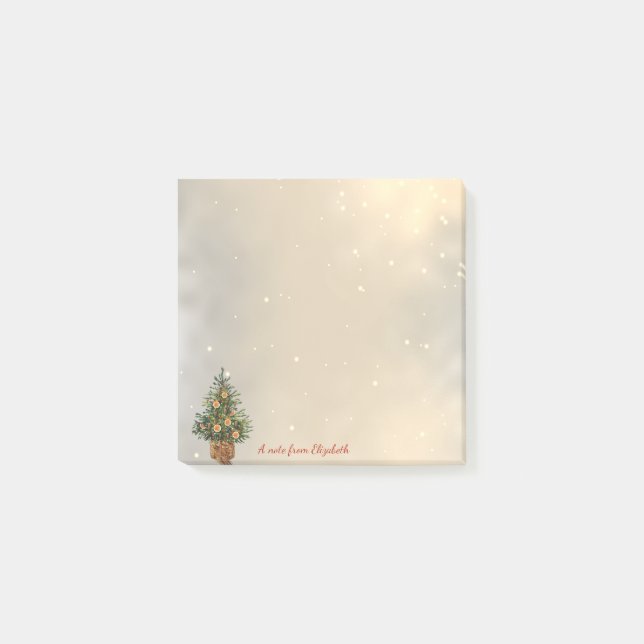 Notas Post-it® Feliz Navidad, Naranja de árbol de Navidad (Anverso)