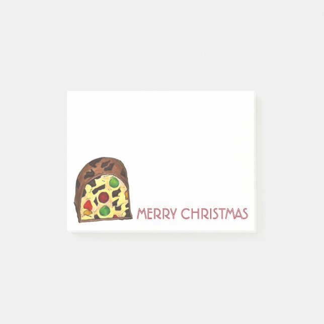 Notas Post-it® Feliz Navidad Navidad Fruitakes Cake de frutas (Anverso)